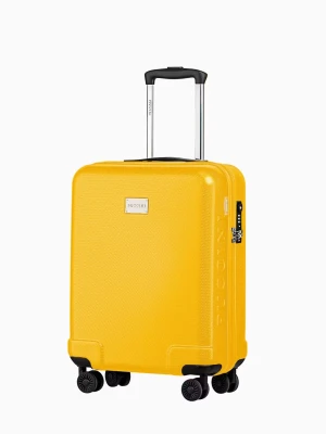 Żółta twarda walizka kabinowa o strukturze plastra miodu Puccini