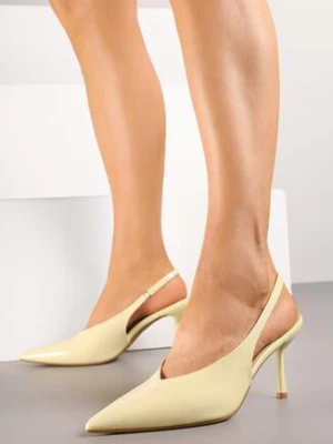 Żółte Czółenka Sandały Vices na Szpilce z Noskiem w Szpic Tillasia