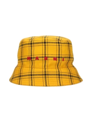 Żółte damskie kapelusze Marni