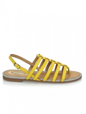 Żółte sandały damskie