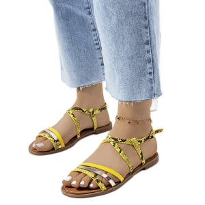 Żółte sandały damskie Reeta Inna marka