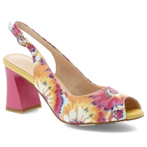 Żółte Sandały S.Barski Eleganckie Obuwie Damskie