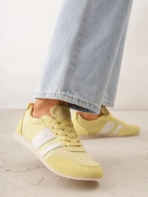 Żółte Sneakersy Kultowe Tenisówki z Marszczeniem przy Pięcie Rhodophine ideal