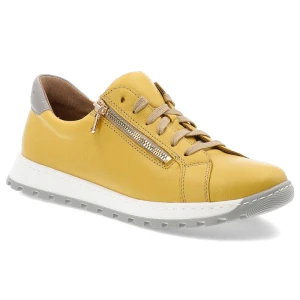 Żółte Sneakersy Wasak Modne Obuwie Damskie