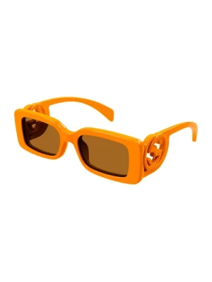 Żółto-pomarańczowe Okulary Przeciwsłoneczne dla Kobiet Gucci
