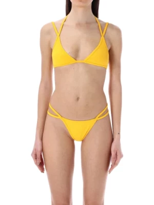 Żółty Lycra Rib Bikini The Attico