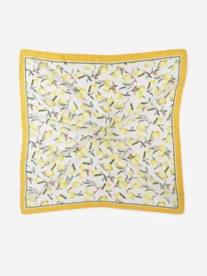 Żółty Szalik Apaszka w Owocowy Wzór Rayhelle