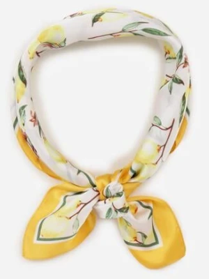 Żółty Szalik Apaszka w Owocowy Wzór Rayhelle