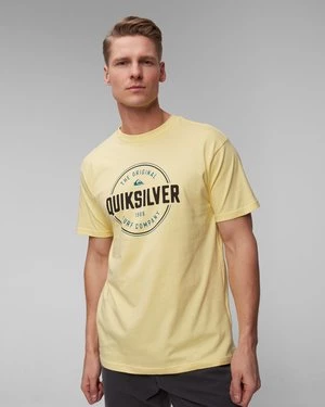 Żółty T-shirt Męski Quiksilver Circle Up Ss