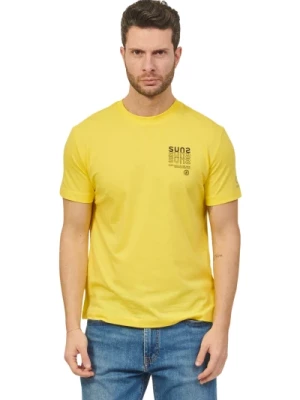 Żółty T-shirt z nadrukiem logo Suns