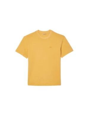 Żółty T-shirt z unikalnym stylem Lacoste