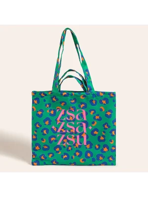 Zsa Zsa Zsu Torba plażowa w kolorze zielonym - 40 x 40 cm rozmiar: onesize