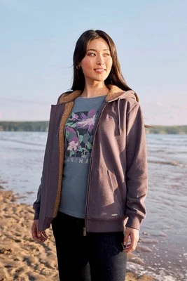 Zuri - damska bluza z kapturem z bawełny - Animal