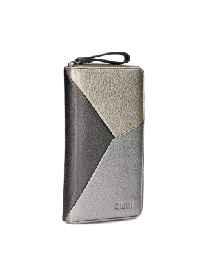 Zwei Portfel w kolorze złoto-srebrno-czarnym - 11 x 20 x 3 cm rozmiar: onesize