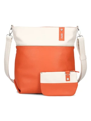 Zwei Torebka w kolorze kremowo-pomarańczowym - 33 x 32 x 13 cm rozmiar: onesize