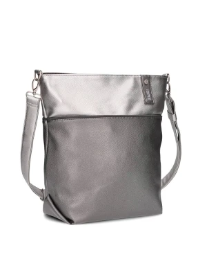Zwei Torebka w kolorze srebrno-szarym - 33 x 32 x 13 cm rozmiar: onesize