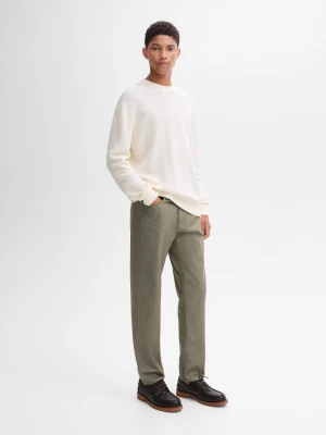 Zwężane Jeansowe Spodnie Z Bawełny - Khaki - - Massimo Dutti - Mężczyzna