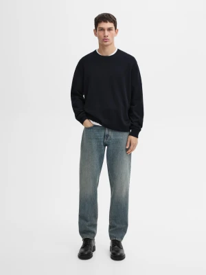 Jeansy O Zwężanym Kroju - Indygo - - Massimo Dutti - Mężczyzna
