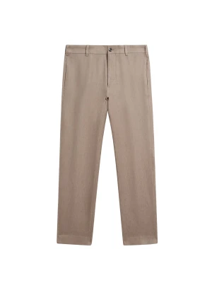 Zwężane Spodnie Z Lnu - Norkowy - - Massimo Dutti - Mężczyzna