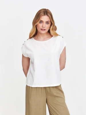 Zwiewna bluzka z ozdobnymi guzikami Top Secret