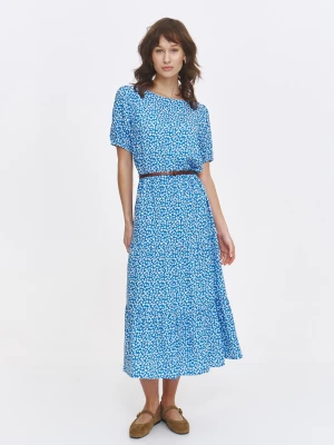 Zwiewna sukienka z printem w kwiaty o długości maxi Top Secret
