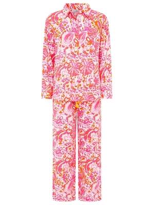 Zwillingsherz 2-częściowy zestaw w kolorze biało-różowo-pomarańczowym rozmiar: L/XL