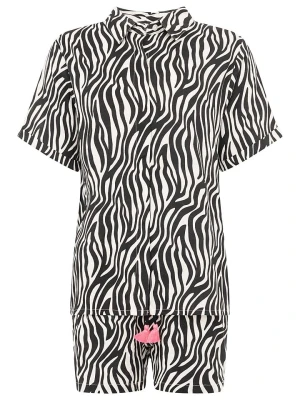 Zwillingsherz 2-częściowy zestaw "Zebra Print" w kolorze czarno-białym rozmiar: L/XL