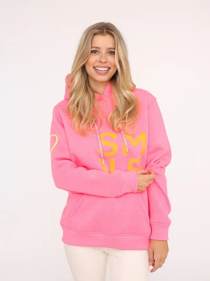 Zwillingsherz Bluza "Alissa Heart" w kolorze jasnoróżowym rozmiar: L/XL