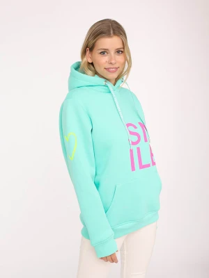 Zwillingsherz Bluza "Alissa Heart" w kolorze turkusowym rozmiar: L/XL