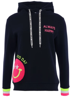 Zwillingsherz Bluza "Always Happy" w kolorze czarnym rozmiar: S/M