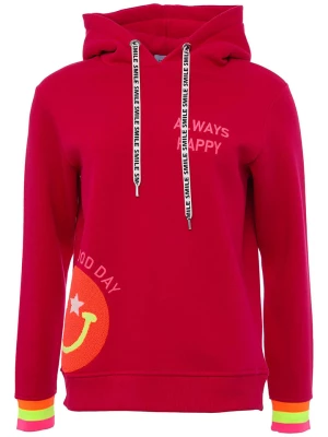 Zwillingsherz Bluza "Always Happy" w kolorze czerwonym rozmiar: L/XL