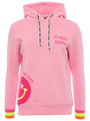 Zwillingsherz Bluza "Always Happy" w kolorze jasnoróżowym rozmiar: L/XL