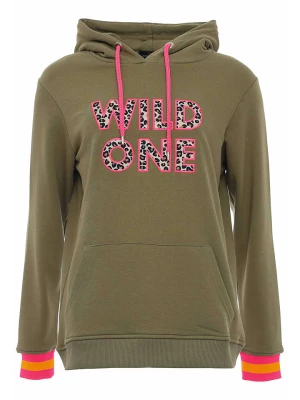 Zwillingsherz Bluza "Dorota" w kolorze khaki rozmiar: S / M