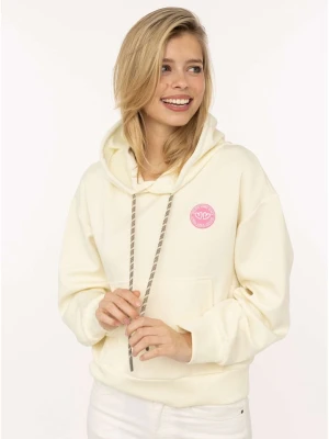Zwillingsherz Bluza "Good Vibes Only Patch" w kolorze kremowym rozmiar: S / M