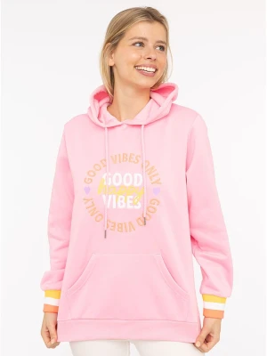 Zwillingsherz Bluza "Good Vibes Only" w kolorze jasnoróżowym rozmiar: S/M