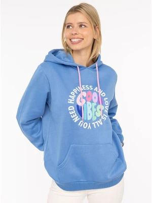 Zwillingsherz Bluza "Happiness and Love" w kolorze niebieskim rozmiar: L/XL