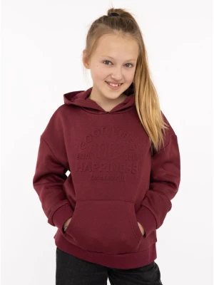 Zwillingsherz Bluza "Happiness Vibes" w kolorze bordowym rozmiar: 122/128