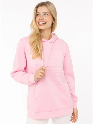 Zwillingsherz Bluza "Happiness Vibes" w kolorze jasnoróżowym rozmiar: S/M