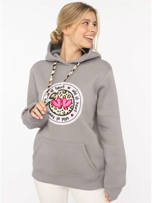 Zwillingsherz Bluza "Kelly" w kolorze szarym rozmiar: L/XL