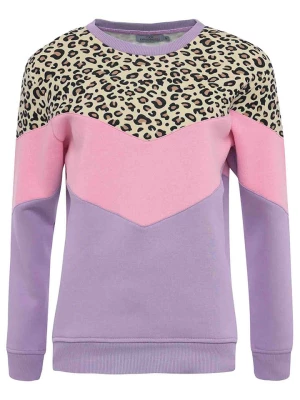 Zwillingsherz Bluza "Konny" w kolorze fioletowo-jasnoróżowym rozmiar: S/M