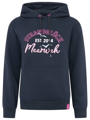 Zwillingsherz Bluza "Meerweh" w kolorze granatowo-różowym rozmiar: L