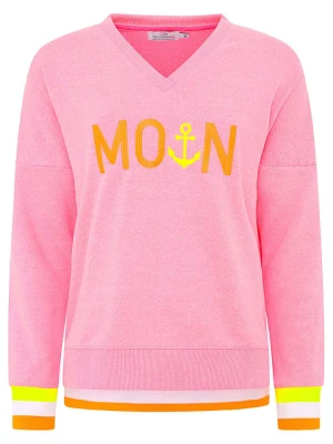 Zwillingsherz Bluza "MoinZH" w kolorze pomarańczowo-jasnoróżowym rozmiar: XXL