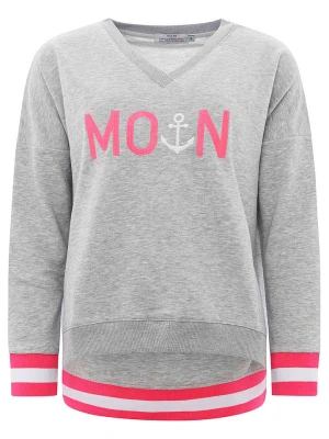 Zwillingsherz Bluza "MoinZH" w kolorze szaro-różowym rozmiar: S