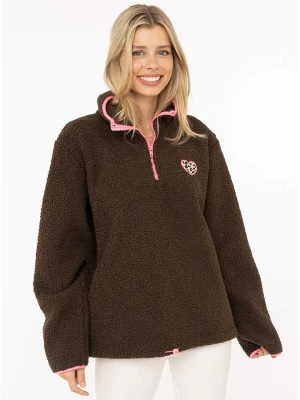 Zwillingsherz Bluza polarowa "Leo" w kolorze brązowym rozmiar: XL