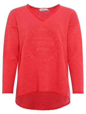 Zwillingsherz Bluza "Positive Mind" w kolorze czerwonym rozmiar: S/M