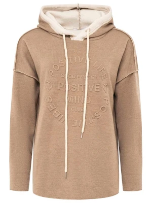 Zwillingsherz Bluza "Positive Mind" w kolorze jasnobrązowym rozmiar: L/XL