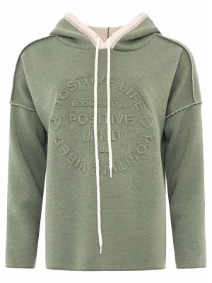 Zwillingsherz Bluza "Positive Mind" w kolorze zielonym rozmiar: L/XL