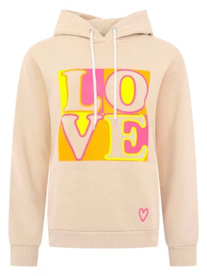 Zwillingsherz Bluza "Print Love" w kolorze beżowym rozmiar: S/M