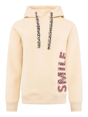 Zwillingsherz Bluza "Smile Leo" w kolorze beżowym rozmiar: L/XL
