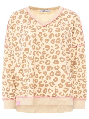 Zwillingsherz Bluza "Soft Leo" w kolorze beżowym rozmiar: S/M